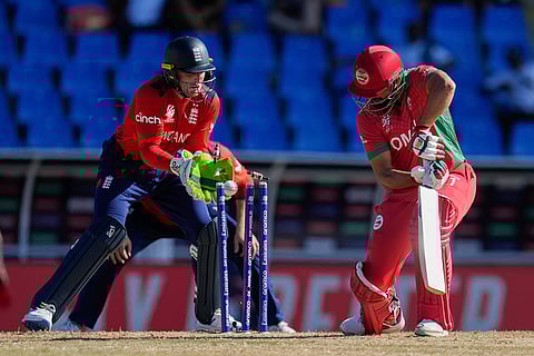 Fayyaz Butt is bowled by Adil Rashid